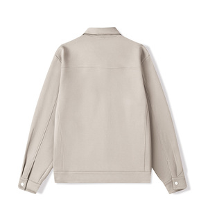 Manteau en sergé tendance pour homme, gilet à fermeture éclair <span class=keywords><strong>sauvage</strong></span>, résistant à l'usure, veste épaissie à manches longues, automne et hiver - Product Image 4