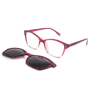 Lunettes de soleil magnétiques OEM en cristal TR90 à clipser 2-en-1, monture flexible pour lunettes de vue anti-lumière <span class=keywords><strong>bleue</strong></span>, adaptées aux verres correcteurs - Product Image 2