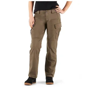 China Supplier Custom Expert Pants Women Brown Long Trousers Wide Leg Side Pockets Bottom Elastic Cargo Pants Women