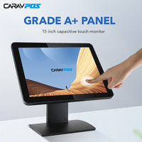 CARAV prix usine 15 pouces A Grade LCD écran tactile moniteur client affichage pour Terminal