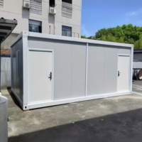 Maison conteneur démontable de 20 pieds, panneaux sandwich, préfabriquée, modulaire, design moderne, portable, pour bureau, hôtel