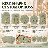 Individuelle Schmuck-Displaykarten Ohrring-Halsketten-Verpackungskarten Logo-Bedruckte Etiketten Dickes Kartonpapier Verschiedene Formen Umweltfreundlich