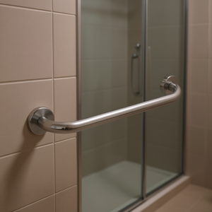 Barra de Apoyo de Seguridad Recta para Baño, Cromada, 35 cm - Product Image 3