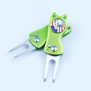 Оптовая продажа с завода: складной инструмент для гольфа (дивот-тёр, пик-форк) из железа и цинкового сплава, 25 мм, с маркером для мячей, с возможностью нанесения логотипа OEM на заказ - Product Image 6