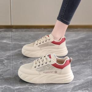 Nouvelles chaussures pour femmes en toile à semelle épaisse, à lacets, antidérapantes, pour le sport et les occasions décontractées - Product Image 2