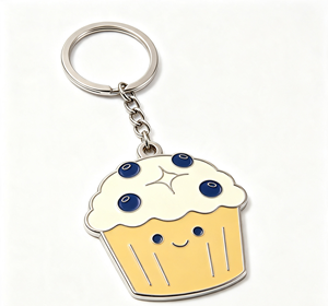 Porte-clés personnalisé en alliage de zinc, porte-clés en métal émaillé, pendentif rond pour cadeau de fête de Noël - Product Image 1