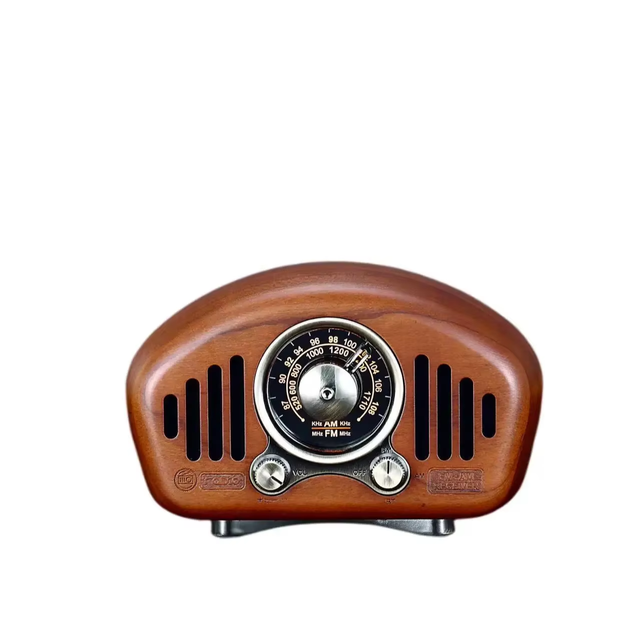 Vintage Retro Speaker with Strong Bass Enhancement Loud Volume FM Wireless Connection Portable Radio Player