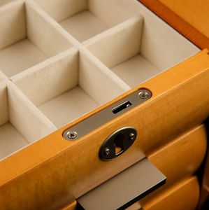Grande boîte à bijoux/armoire en bois avec serrure pour femmes et filles, pour bagues et colliers - Product Image 1