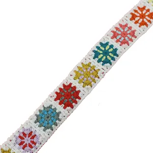 3.5cm cotton crochet flower lace trimming embroidery Lace Trimming for clothing dress headband accessories
