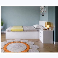 Meubles de chambre à coucher en bois de style moderne et luxueux, lit pour enfant en bois blanc rose pour fille, pour villa en Amérique du Sud