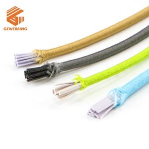 Round Elastic Cord 3mm 5mm 6mm 8mm 10mm Polyester Fabric Bungee Cord Adjustable Drawstring Shock Cord - Product Image 2