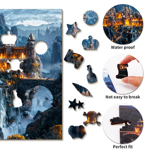 Puzzle Magic City en carton imprimé en couleur, puzzle en bois pour enfants, cadeaux - Product Image 5