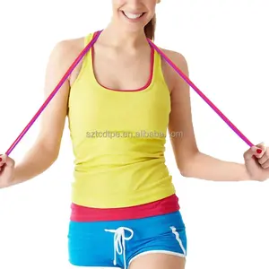 Hot Selling Products TPR Customized Colors Home Fitness Exercise Handheld Plastic Elasticity Long Rope