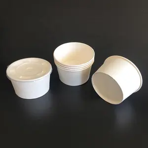 Contenitori stampati personalizzati all'ingrosso carta da 5 once varie ciotole per zuppa usa e getta ciotole per zuppa di carta in vetro