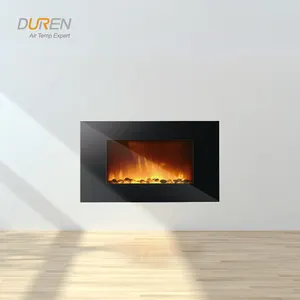 China Supplier decor flame decorative remote control modern Wall mounted Electric Fireplace, fireplace electric heater