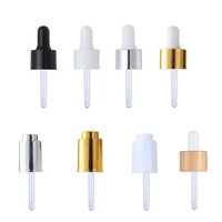 Flacon Compte-gouttes Cylindrique en Verre Givré Personnalisé de 10ml, 15ml, 30ml, 40ml, 50ml, 60ml, 80ml, 100ml, 120ml pour Huile, Flacons Compte-gouttes Dorés