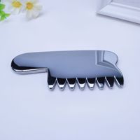 Produits de massage du cuir chevelu en pierre énergétique naturelle Grattoir musculaire Terahertz Gua Sha Massage de la tête pour détendre le peigne à cheveux