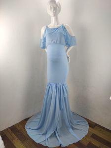 Vetement Femme mujeres embarazadas <span class=keywords><strong>vestido</strong></span> <span class=keywords><strong>de</strong></span> maternidad accesorios <span class=keywords><strong>de</strong></span> fotografía volantes fuera del hombro maternidad <span class=keywords><strong>vestido</strong></span> sólido para sesión <span class=keywords><strong>de</strong></span> fotos - Product Image 6