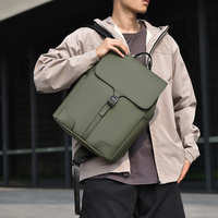 Sac à dos professionnel unisexe léger multi-compartiments couleur unie avec bretelles à coussin d'air