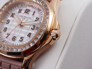 2025 montre mécanique décontractée de luxe pour femmes avec bracelet rose, accents de diamants et fonction de calendrier - Product Image 4