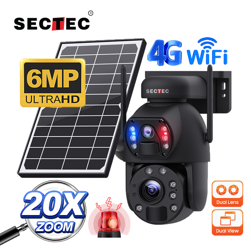 Solar Camera 6MP 6W Panel 12000mah