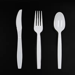 Platos y Cubiertos Desechables de Plástico, Servilletas Transparentes de PS, Vajilla Estilo Americano para Comida para Llevar, Venta al por Mayor de Fábrica - Product Image 3