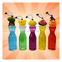 Tasses à jus Licorne pour enfants Modèle 3D en plastique LED Long Neck Slushy Sippa Cup pour les festivals et les fêtes