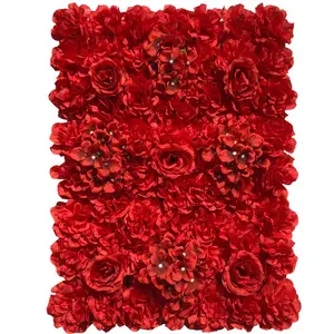 शादी चरण पृष्ठभूमि कपड़ा सजावट 3D रेशम कृत्रिम हाइड्रेंजिया गुलाब का फूल दीवार पृष्ठभूमि