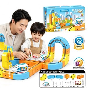 Jouets éducatifs de haute qualité pour enfants : Blocs de construction STEM, <span class=keywords><strong>Voiture</strong></span> sur piste de lévitation magique, <span class=keywords><strong>Voiture</strong></span> de course, Piste lumineuse, Ensemble de train électrique - Product Image 2