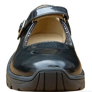 Black <b>Mary</b> <b>Jane</b> Pumps Slip-On Rubber Flats Thick <b>Heel</b> for Women Uganda Office Square Toe Light Ready Stock All Seasons - Product Image 2