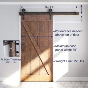 Barn Door Bathroom Hardware Sliding Barn Door Roller Set Pocket Slide Door Hardware