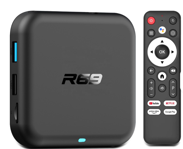 OEM ODM R69 2GB 16GB WiFi6 4K HDR Media Player Android TV Box
