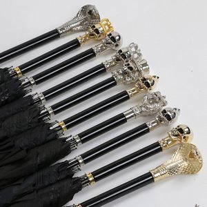 Nouveau Parapluie d'Halloween de Luxe Coupe-Vent pour Hommes, Design Squelette en Cuivre Effrayant avec Poignée Originale - Product Image 1