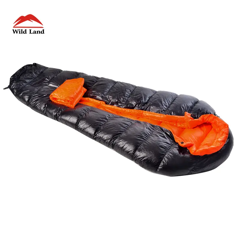 Camping Tente Isolation Plume Sac de Couchage Terre Sauvage Froid Extérieur 10 Noir Coton Polyester Adultes Momie Sac de Couchage 3 Saisons