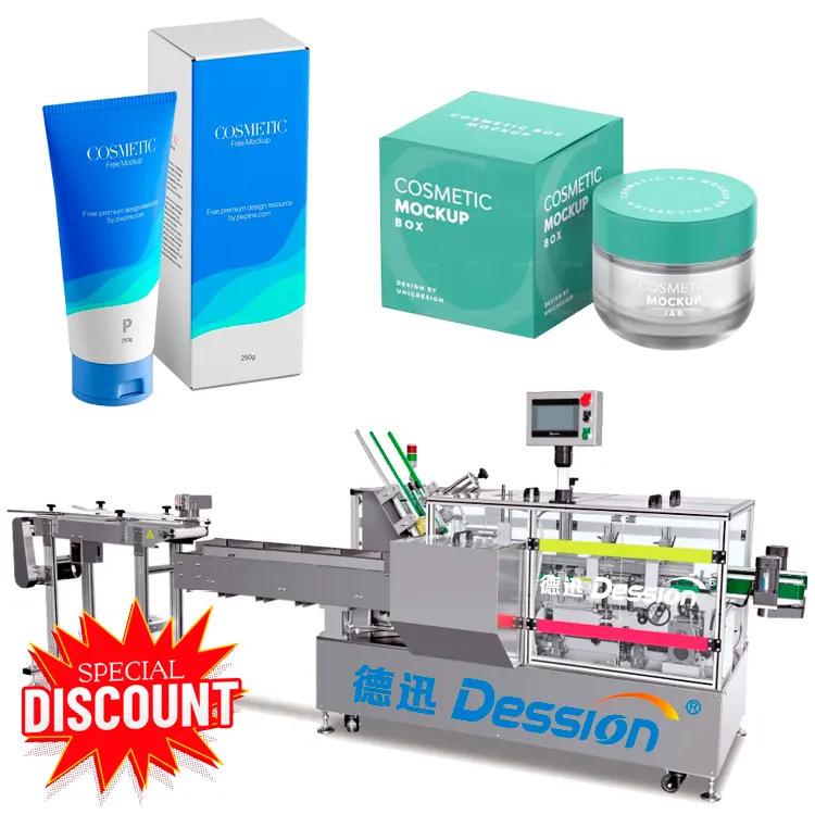 Máquina de encuadernación cosmética automática de gran oferta para máquina de embalaje de cajas de tubos cosméticos, máquina de embalaje de cartón de botellas de tarros cosméticos