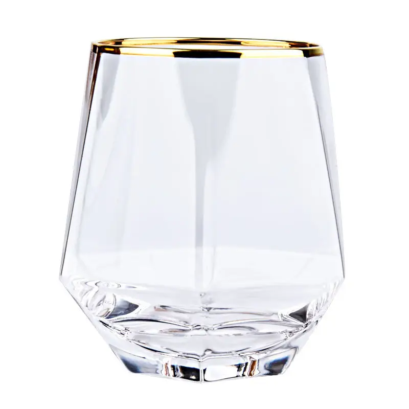 Xuzhou Factory Custom Made Clear Hexagon Shape Glass Vodka Whiskey Bottle Cups Unbreakable Glass Cups Provide