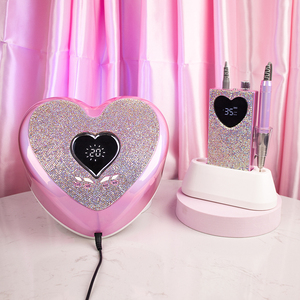 Lampe à ongles UV LED en forme de cœur 96W, rose, pour sécher le vernis gel professionnel, pour salon de beauté, manucure - Product Image 1