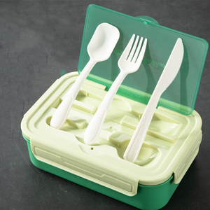 Multi-Use Bento <b>Box</b> 2-Tier Removable <b>Compartments</b> PP5 Leakproof <b>Lunch</b> <b>Box</b> <b>with</b> Built-In Cutlery Custom Logo for Adults Kids - Product Image 4