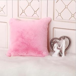 18 X 18 Inch 45 X 45 cm Soft Luxury Series <strong>Faux</strong> Rabbit <strong>Fur</strong> Throw Pillow Case <strong>Cushion</strong> <strong>Cover</strong> for Sofa Bedroom Car - Product Image 2