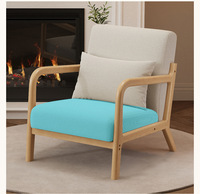 Fauteuil de détente simple de style nordique moderne, design en bois massif pour chambre à coucher, balcon, favori des influenceurs pour la maison