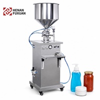Machine de remplissage semi-automatique industrielle pour liquides visqueux et pâtes, pour bouteilles de détergent, savon, sauce tomate