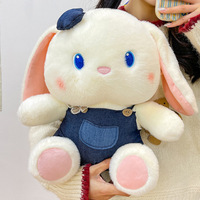 Peluche Lapin Mignon à Oreilles Tombantes, Poupée Lapin Blanc Habillée pour Vente en Gros aux Magasins de Cadeaux, Détaillants et Collections de Marques