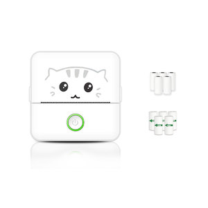 Meilleure vente 57x30mm Mini imprimante d'étiquettes pour téléphone sans fil Noir Blanc 200dpi Étudiant <span class=keywords><strong>Photo</strong></span> Interface USB Format de poche pour les étudiants - Product Image 1