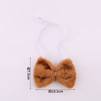 TUONYIS Ensemble 4 pièces d'accessoires pour la tête et la queue de chien pour hommes, en polyester, thème animal, costume de cosplay d'Halloween (marron)