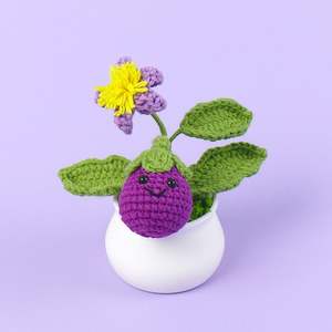 Nouvel Arrivage Délicat Multicolore Fleur au Crochet <span class=keywords><strong>Arbre</strong></span> Fruitier Plante en Pot Vente en Gros Tricoté en Laine Longue Durée Nouvel An Chinois - Product Image 1