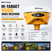 Récepteur GPS GNSS RTK haute performance Hi-Target V500, instrument de topographie 1408 canaux, code permanent pour le terrain de topographie
