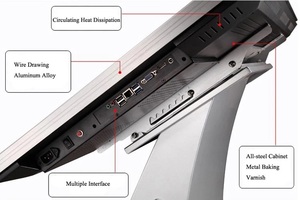 32 ''43'' 50 ''55'' Super Market Soporte de piso 10 puntos 4K Monitor de pantalla de quiosco LCD interactivo táctil digital con sistema operativo <span class=keywords><strong>Android</strong></span> - Product Image 6