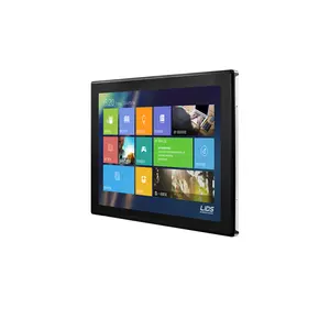 Pantalla táctil de alto brillo Computadora de pantalla táctil Atm portátil Monitor LCD industrial Hd 10 puntos Capacitivo 15,6 pulgadas Negro