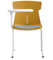 Mobilier scolaire moderne Chaise d'étudiant pour la formation Chaise en plastique PP Chaise de bureau rotative et table d'écriture en MDF