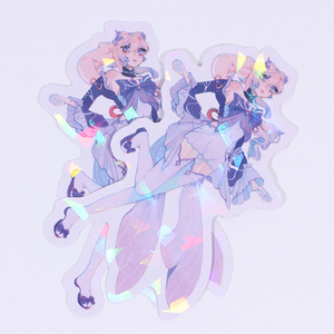 No MOQ Holographic Sticker Custom Wall Sticker Anime Cartoon Cute Design for Promotion Gifts